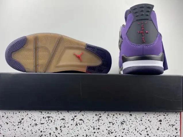 Bmlin shoes 4 (Friends Jordan and 766296 Travis Scott Retro LN4 Family) Purple 0623